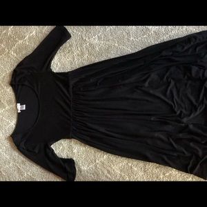 Short Black Dress With 3/4 Sleeves